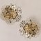 Glass and Brass Floral Wall Lights from Ernst Palme, 1970s, Set of 2 15
