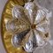 Glass and Brass Floral Wall Lights from Ernst Palme, 1970s, Set of 2 6