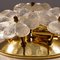 Glass and Brass Floral Wall Lights from Ernst Palme, 1970s, Set of 2 8