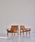 Scandinavian Model 168 Hunting Chairs in Oak and Leather by Kurt Østervig, Set of 2 2