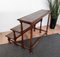 Large Mid-Century Italian Walnut Wood 3-Step Library Ladder, Image 5