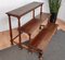 Large Mid-Century Italian Walnut Wood 3-Step Library Ladder 3