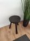 Italian Carved Wood Round Tripod Primitive Farm Milking Stool, 1960s 6