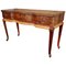 Italian Art Deco Burl Walnut Wood Desk Vanity, 1940s 1