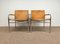 Leather and Tubular Steel Armchairs by Tord Bjorklund, Sweden, 1980s, Set of 2 3