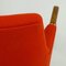 Scandinavian Mini Bear Teak Lounge Chair with New Red Fabric by Svend Skipper 13