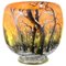 Enameled Glass Winter Landscape Vase from Daum 1