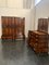 Nussholz Möbel mit Schnitzereien von Ducrot, 1920er, 7er Set 4