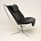 Vintage Leder & Chrom Falcon Chair von Sigurd Ressell 5