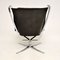Vintage Leder & Chrom Falcon Chair von Sigurd Ressell 13