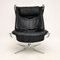 Vintage Leder & Chrom Falcon Chair von Sigurd Ressell 2