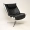 Vintage Leder & Chrom Falcon Chair von Sigurd Ressell 1