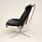 Vintage Leather & Chrome Falcon Chair by Sigurd Ressell 4