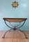 Antique Wrought Iron & Stone Garden Table, Image 3