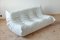 White Leather Togo 2-Seat & 3-Seat Sofa Set by Michel Ducaroy for Ligne Roset, 1970s, Set of 2 3