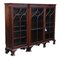 Victorian Mahogany Glazed Adjustable Breakfront Bookcase, 1800s 1