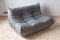 Grey Microfiber Togo Corner Chair, 2- and 3-Seat Sofa by Michel Ducaroy for Ligne Roset, Set of 3 5