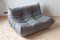 Grey Microfiber Togo Corner Chair, 2- and 3-Seat Sofa by Michel Ducaroy for Ligne Roset, Set of 3, Image 5