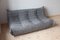 Grey Microfiber Togo Corner Chair, 2- and 3-Seat Sofa by Michel Ducaroy for Ligne Roset, Set of 3 2