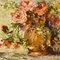 Rose Floral Painting, Oil on Wood, Early 20th Century 3