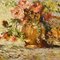 Florale antike Rosenmalerei, Öl auf Holz, Frühes 20. Jahrhundert 2