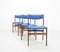Blue Rosewood Dining Chairs by Erik Buch for Odense Maskinsnedkeri / O.D. Møbler, 1960s, Set of 4 2