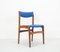 Blue Rosewood Dining Chairs by Erik Buch for Odense Maskinsnedkeri / O.D. Møbler, 1960s, Set of 4 5