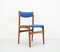 Chaises de Salon Bleue en Palissandre par Erik Buch pour Odense Maskinsnedkeri / OD Møbler, 1960s, Set de 4 5