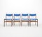 Blue Rosewood Dining Chairs by Erik Buch for Odense Maskinsnedkeri / O.D. Møbler, 1960s, Set of 4, Image 1
