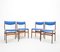 Blue Rosewood Dining Chairs by Erik Buch for Odense Maskinsnedkeri / O.D. Møbler, 1960s, Set of 4 3
