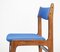 Blue Rosewood Dining Chairs by Erik Buch for Odense Maskinsnedkeri / O.D. Møbler, 1960s, Set of 4 8