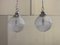 Lampade da soffitto sferiche in vetro, anni '70, set di 2, Immagine 1