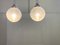 Ball Ceiling Lamps with Multi-Strands Engraving Effect, 1970s, Set of 2 3