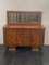 Walnuss & Wurzelholz Walnuss Sideboards mit Gewellten Linien & Spiegel, 1940er, 2er Set 2