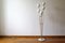 Mid-Century Italian Brass, Carrara Marble & Opaline Alberello Floor Lamp from Stilnovo, 1950s 1