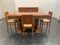 Walnut Dining Table with Walnut Feather Steel Base, 1940s, Image 9