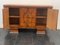Walnut & Briar Sideboard, Mirror, Table & Chairs Set, 1940s, Set of 7 14