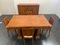 Walnuss & Dornbusch Sideboard, Spiegel, Tisch & Stühle Set, 1940er, 7er Set 3