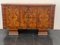 Credenza in noce con specchio, tavolo e sedie, anni '40, set di 7, Immagine 13