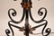 Antique Wrought Iron & Copper Rise & Fall Floor Lamp, 1920s, Image 9