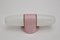 Vintage Pink Ceramic & White Glass Sconce by Wilhelm Wagenfeld for Linder Keramik, 1950s 9