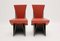 Chaises d'Appoint Vintage en Carton Rouge et Bleu, 1990s, Set de 2 2