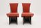 Vintage Red & Blue Cardboard Side Chairs, 1990s, Set of 2 2