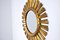 Specchio a forma di sole in legno dorato, anni '50, Immagine 3
