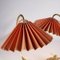 Brass Table Lamps with Fabric Shades, 1960s, Set of 2, Image 9