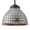 Lampada a sospensione Mid-Century industriale in vetro e ottone di Wonder Licht, Immagine 1