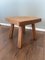 Pierre Jeanneret Style Solid Oak Side Table, 1950s 9