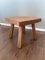 Pierre Jeanneret Style Solid Oak Side Table, 1950s, Image 9