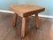 Pierre Jeanneret Style Solid Oak Side Table, 1950s 1