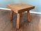 Pierre Jeanneret Style Solid Oak Side Table, 1950s, Image 1